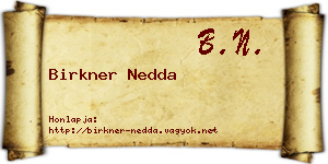 Birkner Nedda névjegykártya